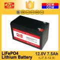 Cycle Life >2000 cycles @1C 100%DOD 12.8V 7.5Ah small Lithium ion Polymer LiFePO4 LiPO Battery Pack